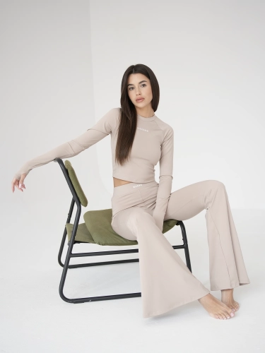 BEIGE ZESTAW DZWONY FLARE MISSDENIM.png