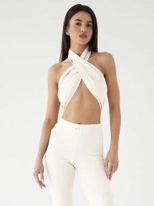Vanilla Cozy Cross Top