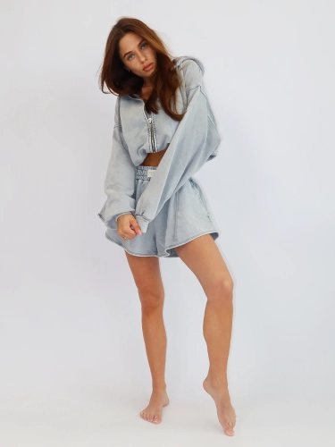 ZESTAW MISSDENIM FLIPPY BLUZA I SZORTY ROZKLOSZOWANE ASH GREY WASHED SPRANE SZARE.png