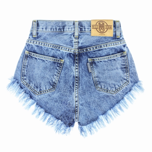 CLASSIC ICED SPODENKI JEANSOWE DAMSKIE NA LATO MISSDENIM NIEBIESKIE