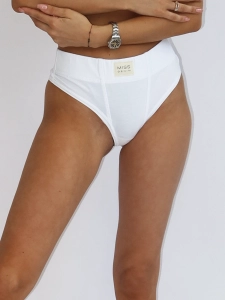 White Cotton Brazilian Panties
