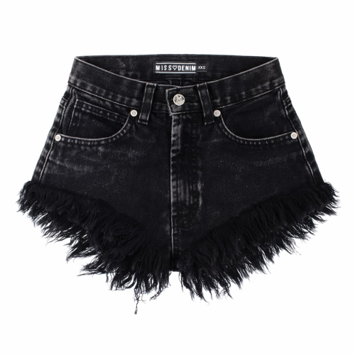Classic Acid Black Kids Shorts Missdenim spodenki jeansowe dla dziewczynki