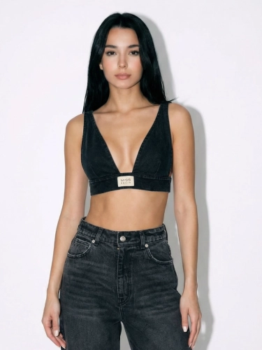 denimowy top damski vintage