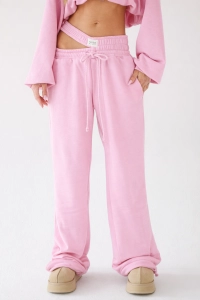Baby Pink Cut Double Belt Sweatpants
