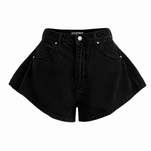 Black Pleated Baseline Skorts