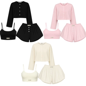 Pajama Set — Skorts, Bra & Overshirt
