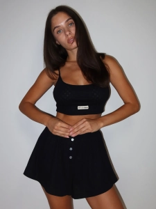 Black Pajama Bra
