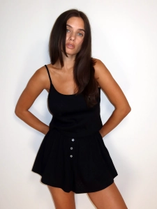Black Pajama Top
