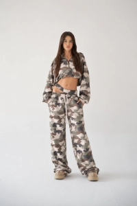 Moro Cut Double Belt Tracksuit Set