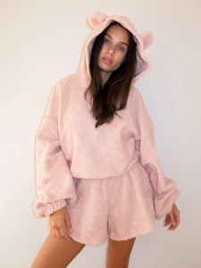 Pink Teddy Bear Hoodie