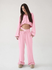 Baby Pink Cut Double Belt Flippy Set