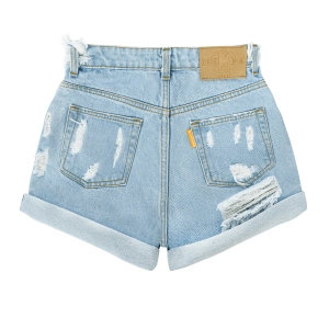 Baby Blue Rolled Up Shorts