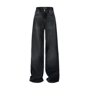 Baggy Black Vintage Wash Jeans