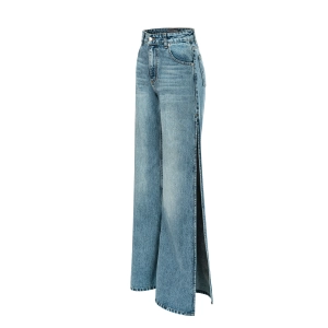 Pale Blue Super Wide Cut Leg Jeans